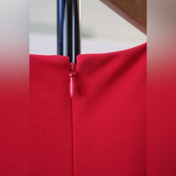 NWT Tulip Red/Pink Peplum Elle Tahari Judy Dress Size 10 - Picture 6 of 11